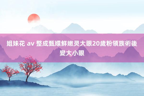 姐妹花 av 整成甄嬛鲜嫩灵大眼　20歲粉領族術後變大小眼