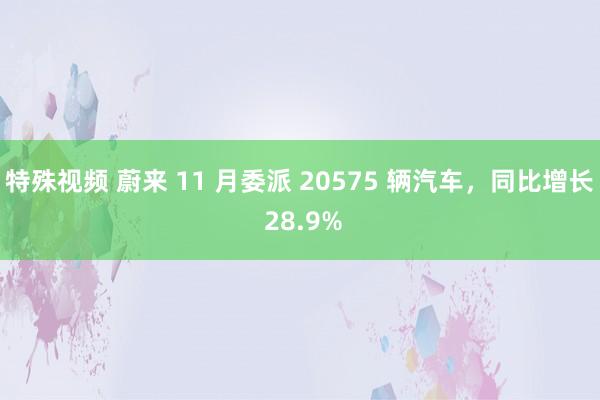 特殊视频 蔚来 11 月委派 20575 辆汽车，同比增长 28.9%