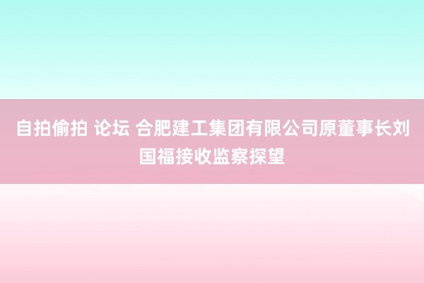 自拍偷拍 论坛 合肥建工集团有限公司原董事长刘国福接收监察探望