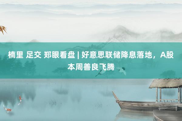 楠里 足交 郑眼看盘 | 好意思联储降息落地，A股本周善良飞腾